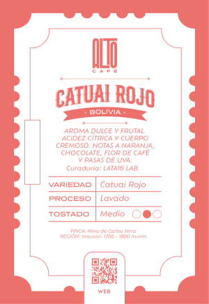CATUAI ROJO LAVADO CARLOS NINA 250 gr.